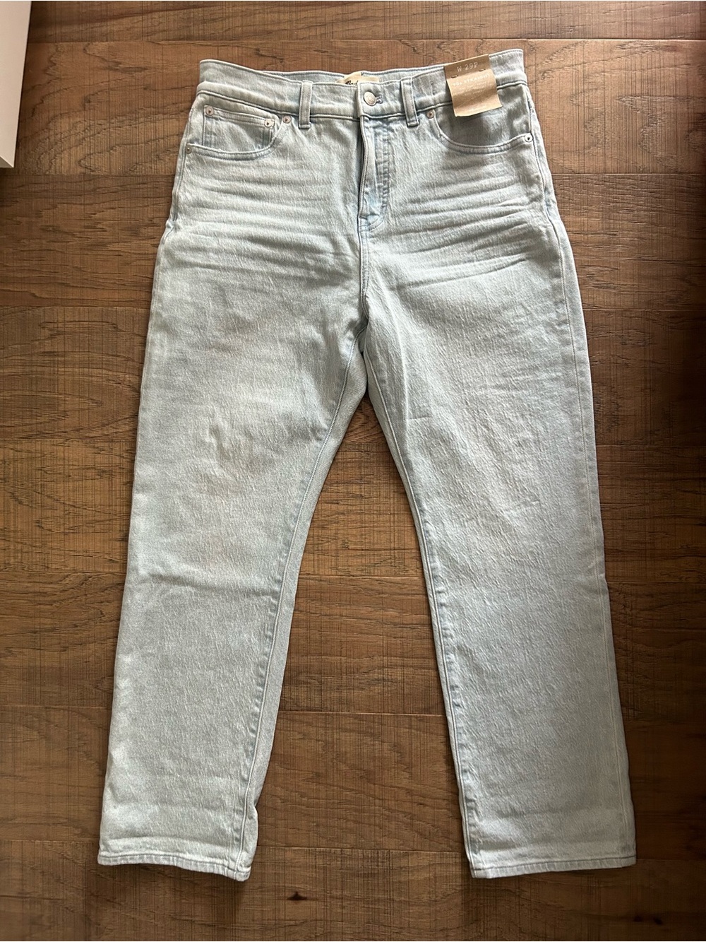 Madewell Light Wash High-Rise Straight Jeans